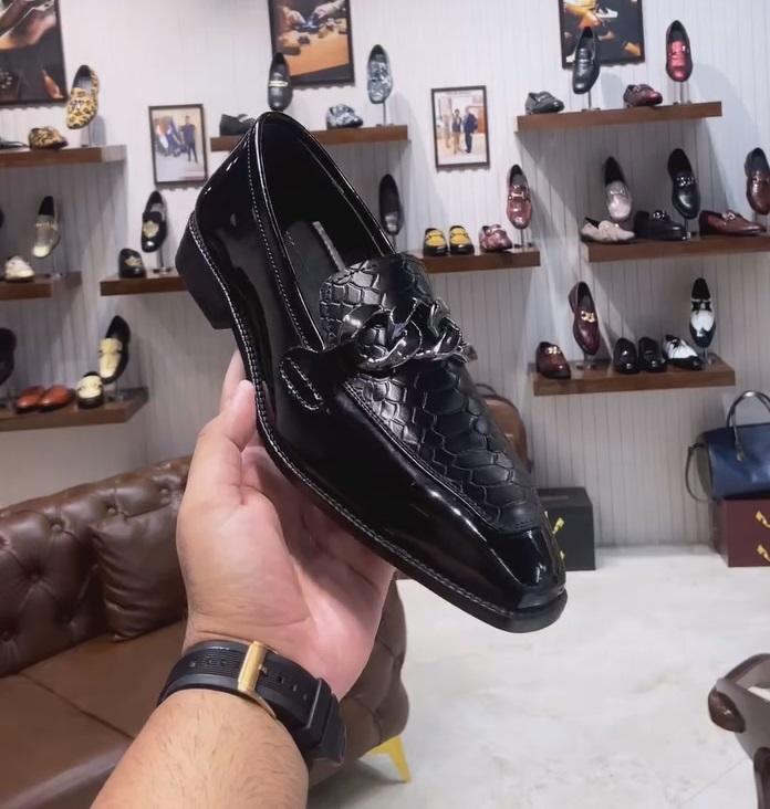 Crocodile Patchwork Loafers