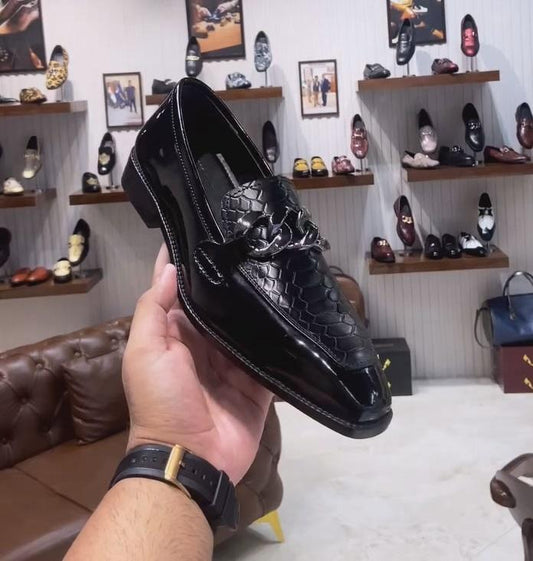 Crocodile Patchwork Loafers