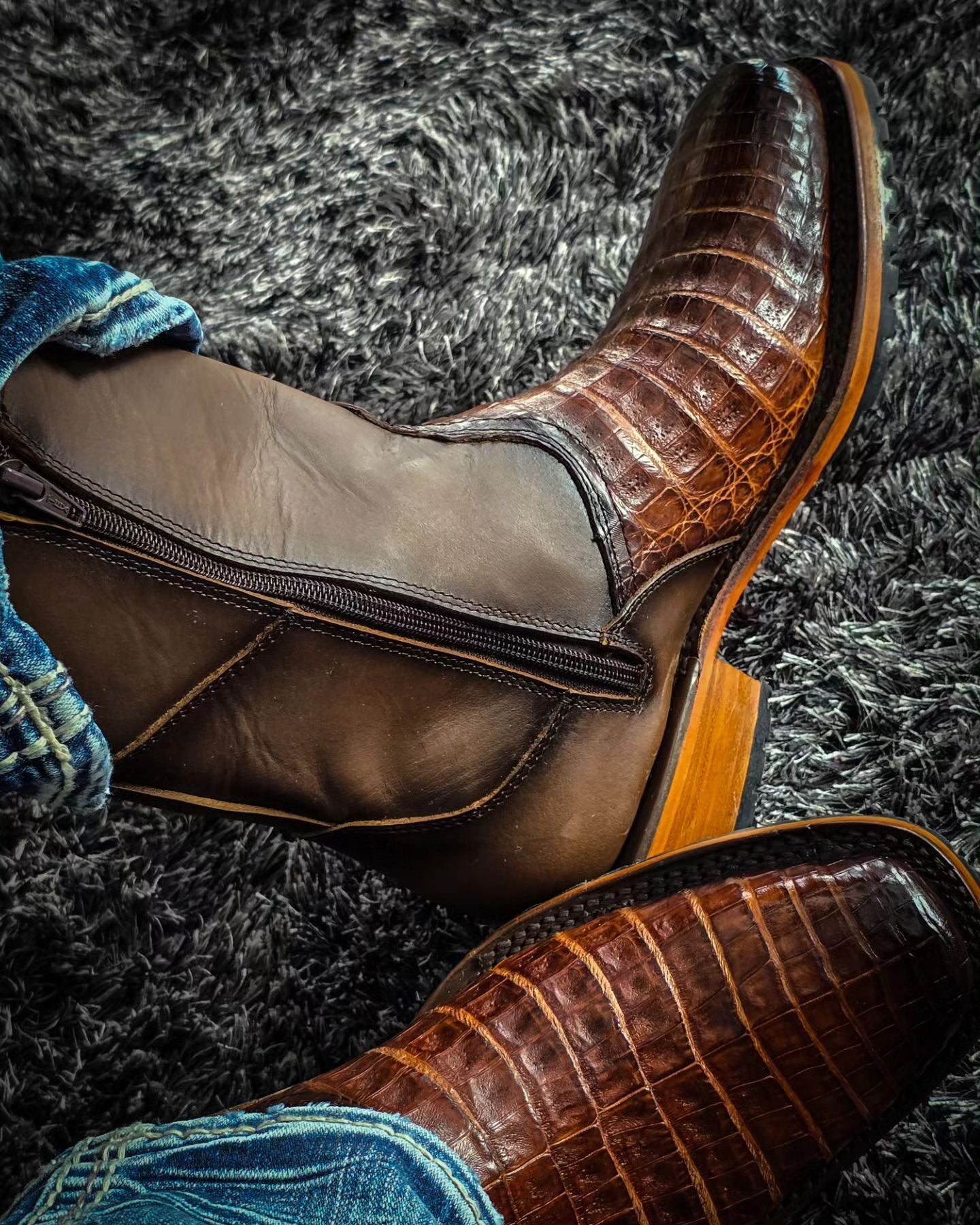 Handmade Crocodile Patchwork Cowboy Boots(Buy 2 Free Shipping✔️)