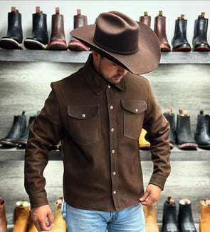 Italian Style Leather Denim Jacket