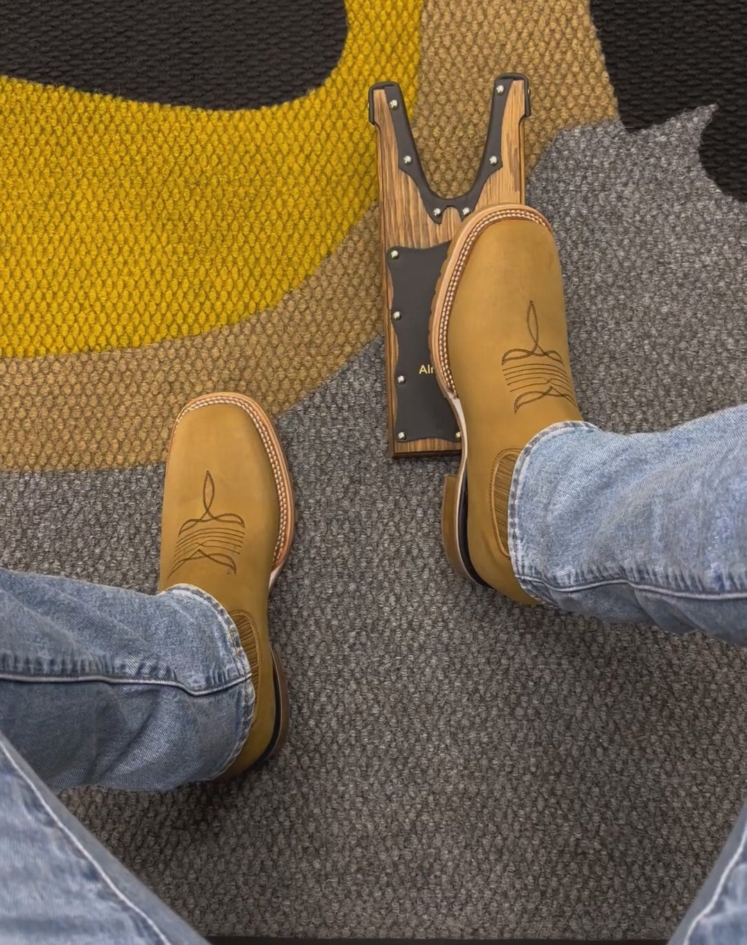 Square Toe Sculpted Cowboy Boots