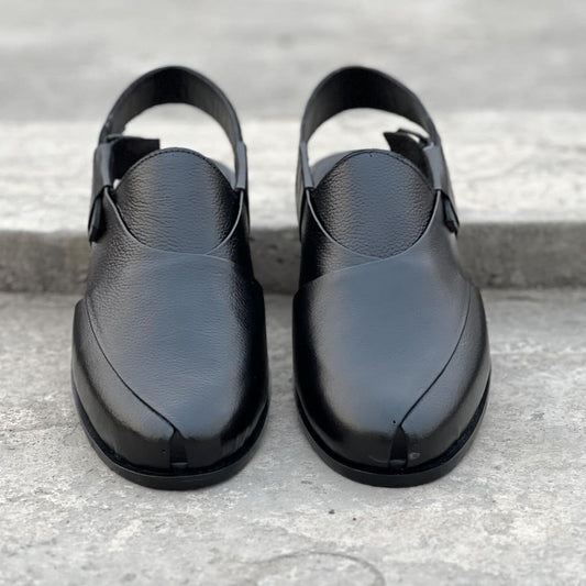 Hand-crafted Black Leather Sandals