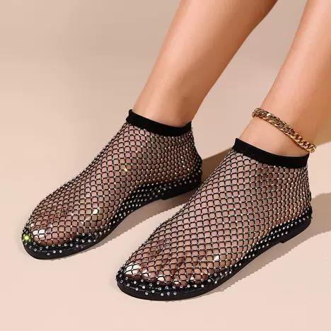 Cutout Glitter Boots