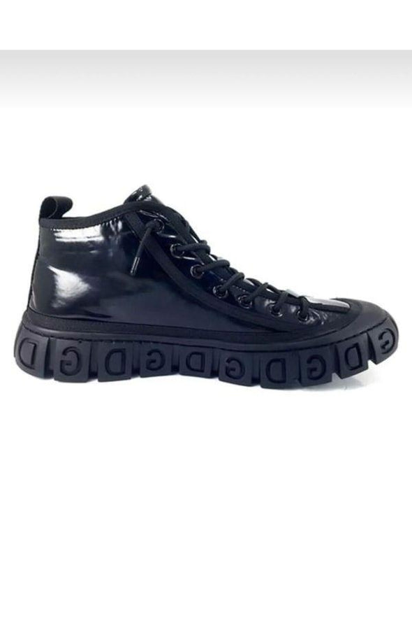 Men's Thick Sole Rubber Laced High Top Sneakers