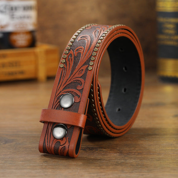 Handmade Vintage Carved Belt