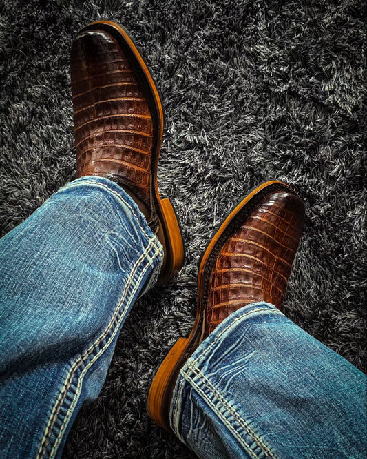Handmade Crocodile Patchwork Cowboy Boots(Buy 2 Free Shipping✔️)