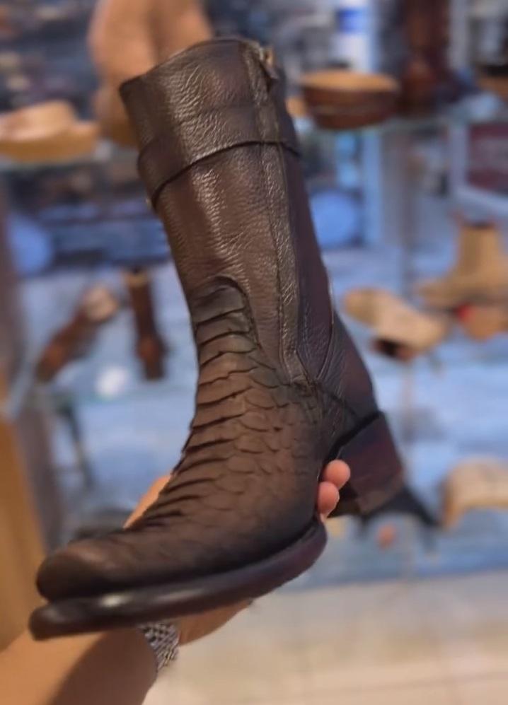 Italian Handmade Python Leather Boots