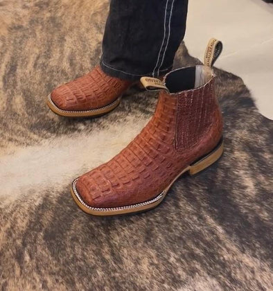 EI Handmade Crocodile Leather Cowboy Boots