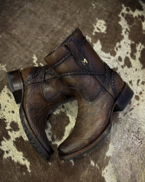 Vintage Carved Cowboy Boots