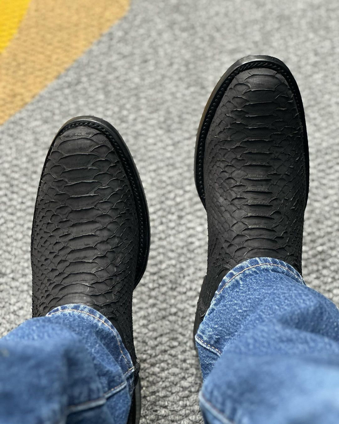 Black Snake Scale Boots