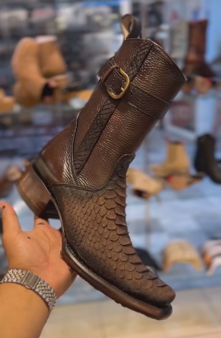 Italian Handmade Python Leather Boots