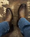 Vintage Carved Cowboy Boots