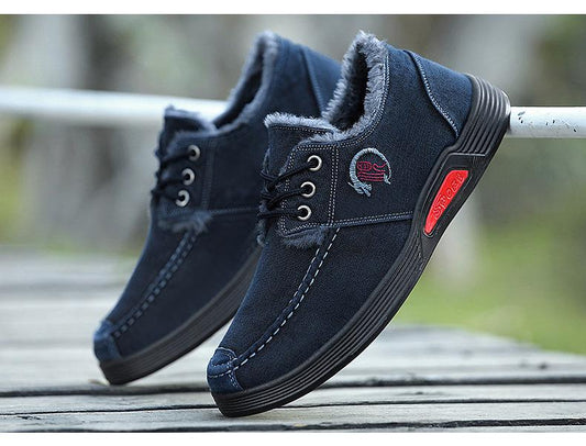 Winter new men's thickened warm padded cotton shoes