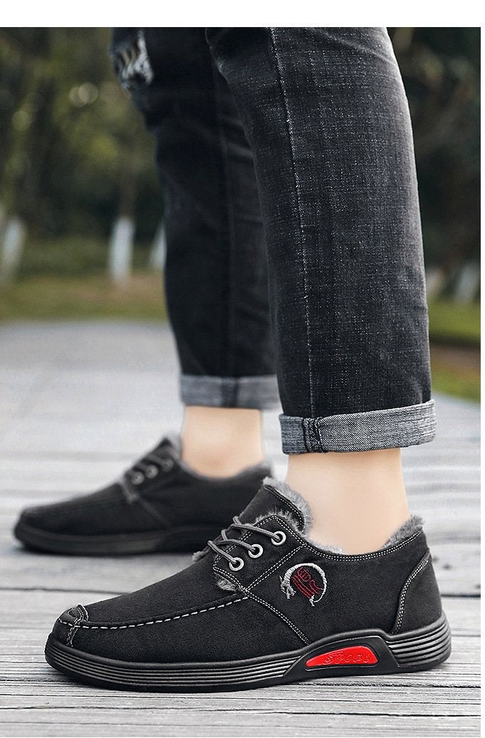 Winter new men's thickened warm padded cotton shoes