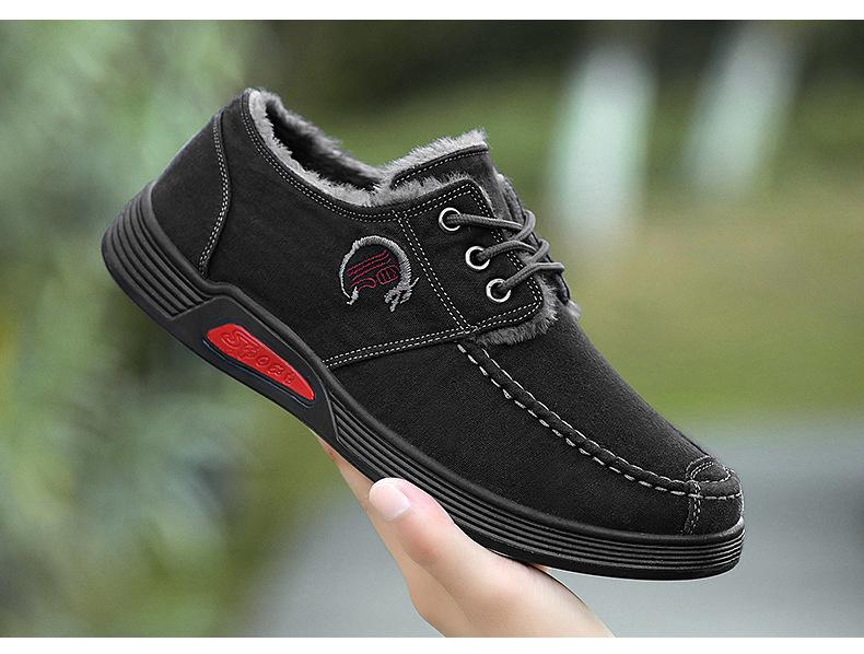 Winter new men's thickened warm padded cotton shoes