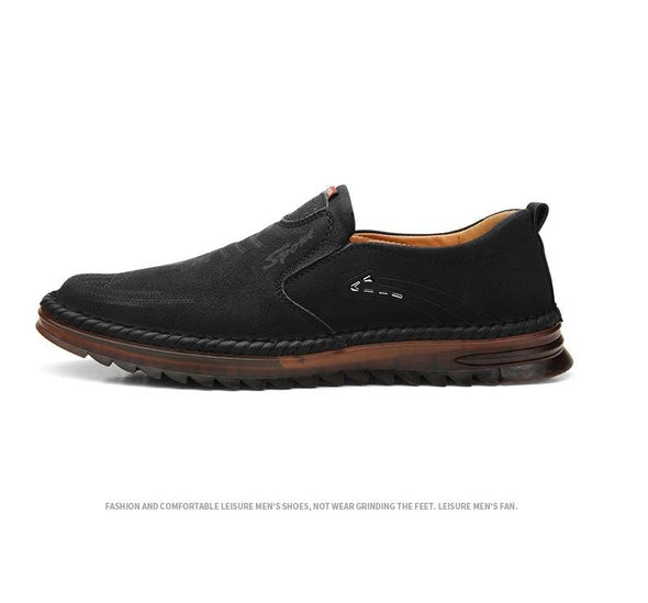 Soft-soled versatile men's casual leather shoes