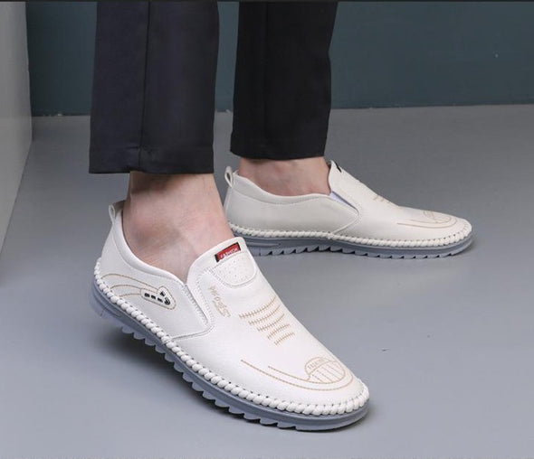 Soft-soled versatile men's casual leather shoes