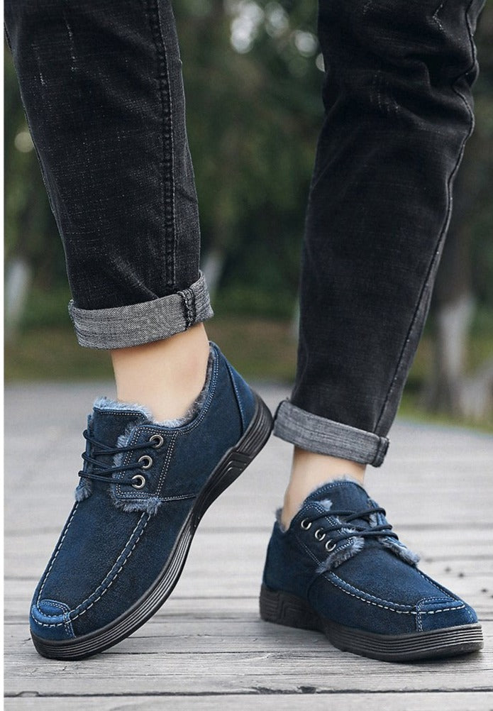 Winter new men's thickened warm padded cotton shoes