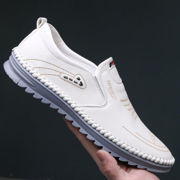 Soft-soled versatile men's casual leather shoes