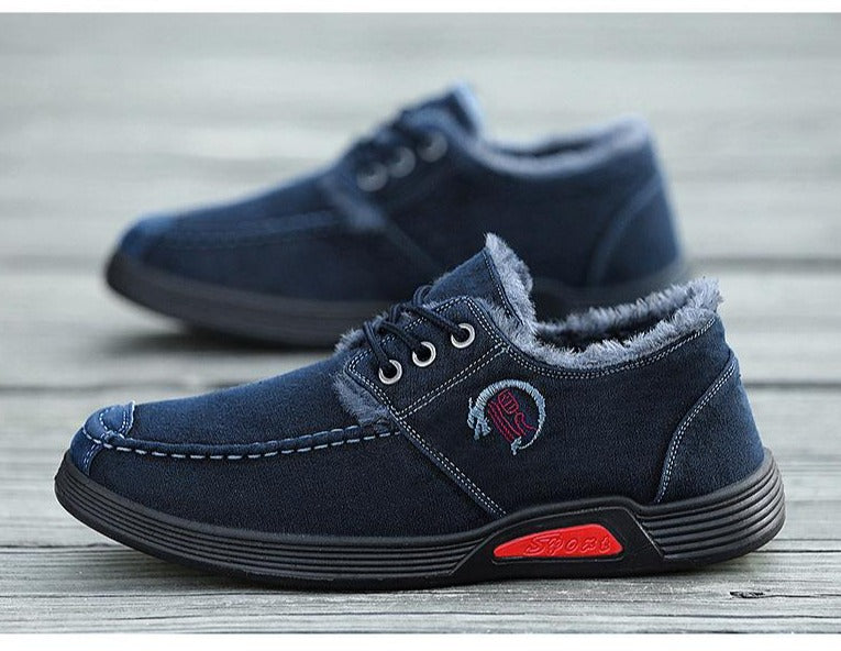 Winter new men's thickened warm padded cotton shoes