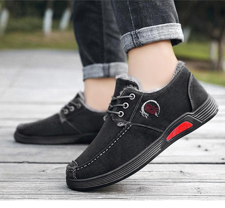 Winter new men's thickened warm padded cotton shoes