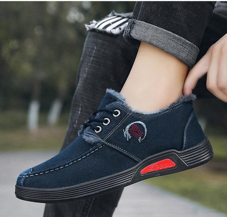 Winter new men's thickened warm padded cotton shoes