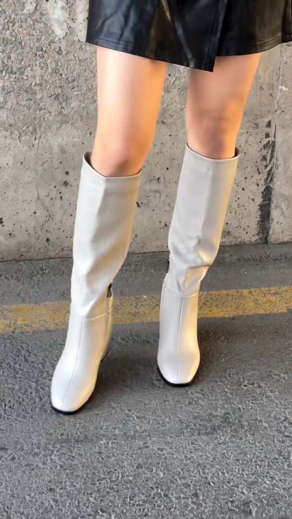 Women's White Warm Boots