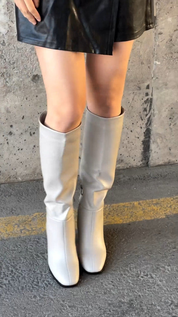 Women's White Warm Boots