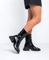 Round toe vamp metal boots