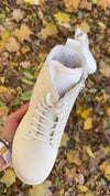 White Warm Padded Martin Boots