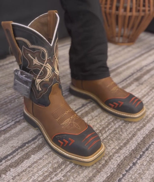 Men's Vintage Embossed Knight Boots
