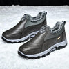 Men's Waterproof Warm Plush Lined Genuine Leather Orthopedic Snow Boots