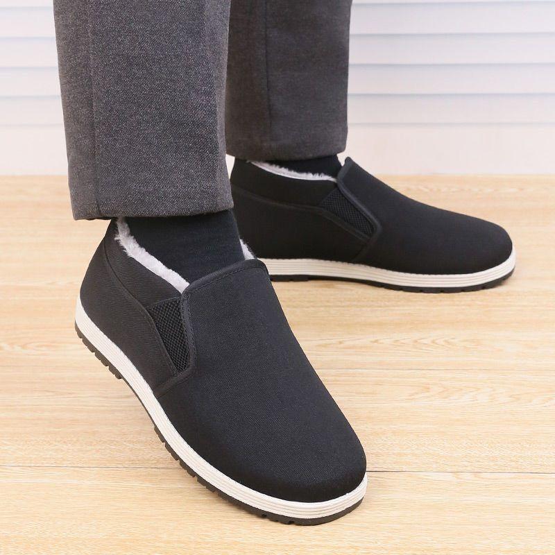 2023 Winter New Thick Bottom Fleece Lining Warm High Top Cotton Shoes