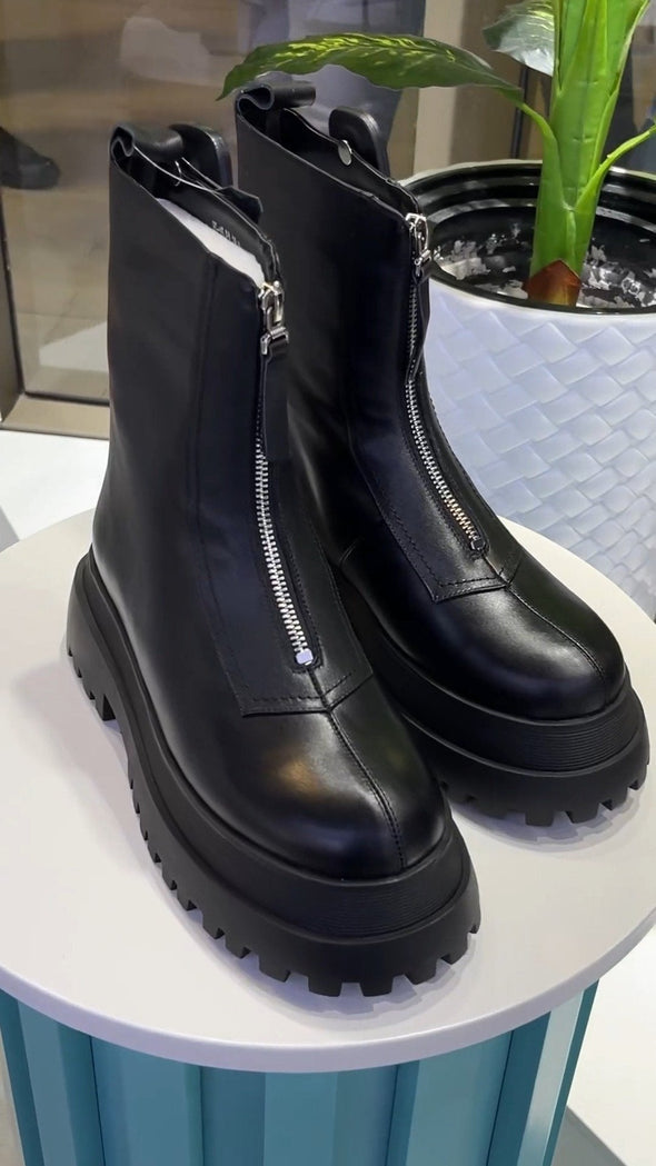 Middle Zipper Boots