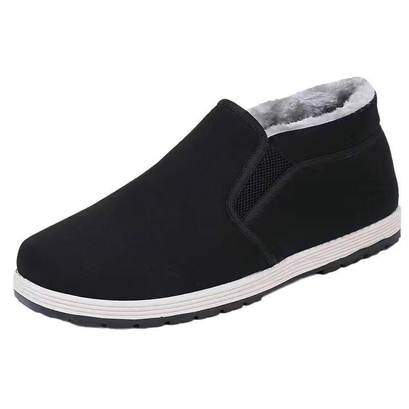 2023 Winter New Thick Bottom Fleece Lining Warm High Top Cotton Shoes