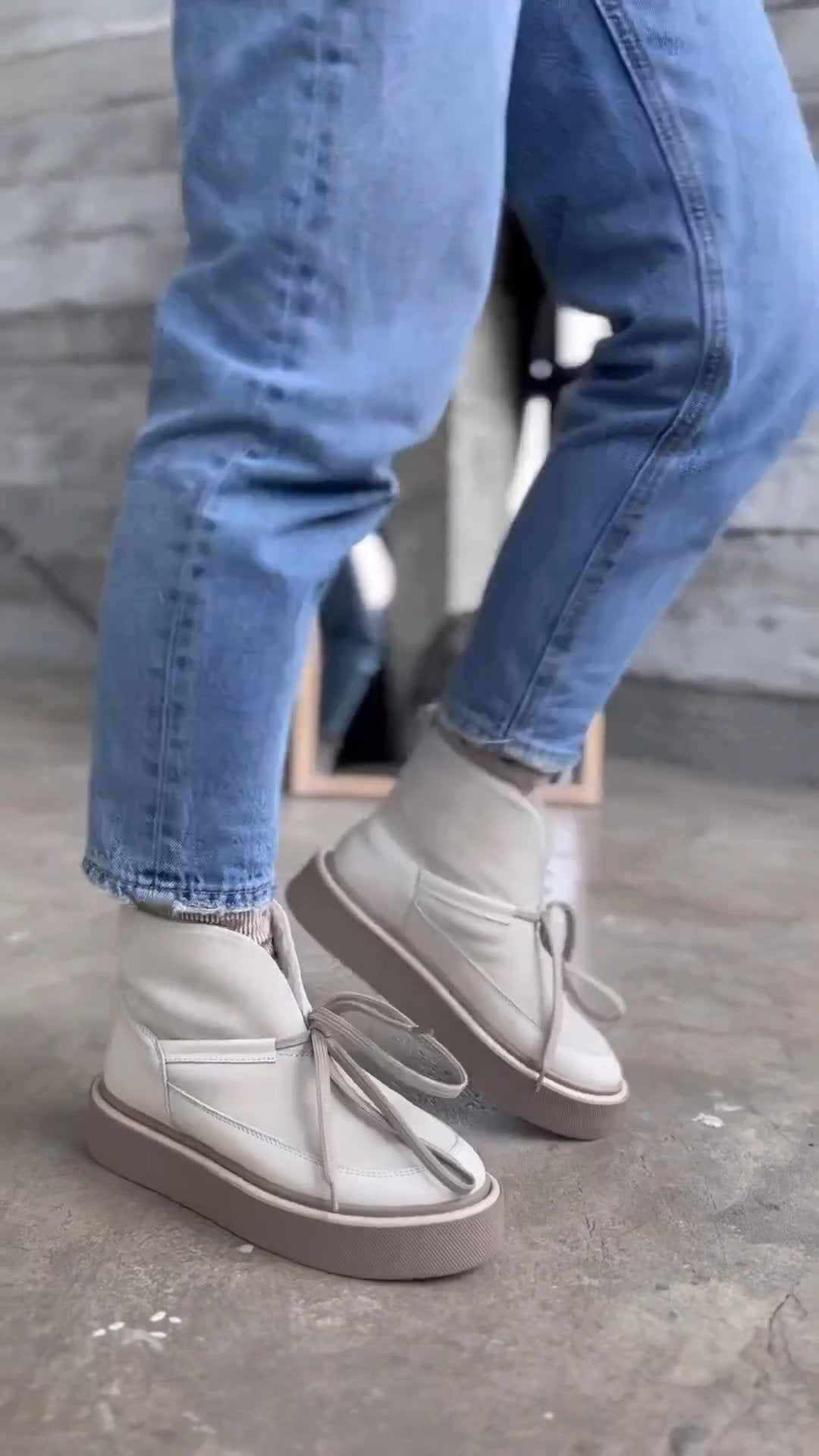 White Fashion Warm Cotton Shoes