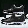 Men's Waterproof Warm Plush Lined Genuine Leather Orthopedic Snow Boots