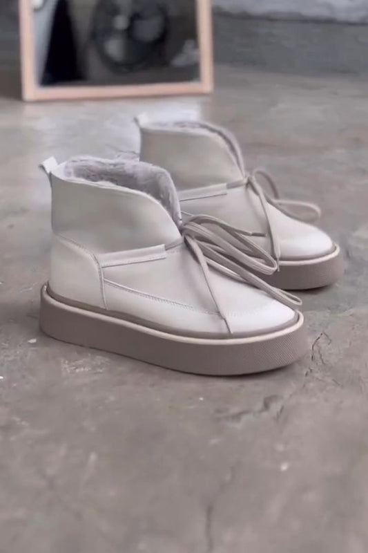 White Fashion Warm Cotton Shoes